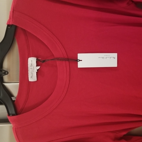 💕MICHAEL STARS💕 Christina Midi Ruched Sheath Dress ~ Heart Red Large L NWT - Picture 9 of 14